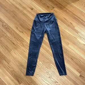 Shefit Leggings Womens XS Velvet Workout Gym Lifting High Waisted Blue